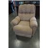 Image 1 : TAN UPHOLSTERED RECLINER