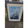 Image 2 : LOT OF 2 PICTURES - SHIP AND FLORAL SCENE