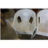 Image 3 : PAIR OF WHITE WICKER PATIO CHAIRS