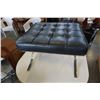Image 1 : ANTIQUE METAL AND LEATHER OTTOMAN