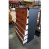 Image 2 : 8 DRAWER BLACK AND MAPLE HIGHBOY DRESSER