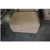 Image 2 : PAIR OF BEIGE FABRIC CHIARS AND OTTOMAN