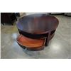 Image 2 : ROUND MODERN 2-DRAWER COFFEE TABLE