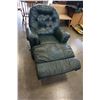 Image 2 : GREEN LEATHER RECLINER CHAIR