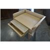 Image 2 : TAN WOODEN BED SIDE TABLE W/ ONE DRAWER