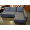 Image 2 : GREY UPHOLSTED SECTIONAL W/ PULLOUT SECTION