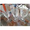 Image 2 : LOT OF 16 PINWHEEL CRYSTAL GOBLETS