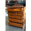 Image 2 : ANTIQUE HIGHLY CARVED PINE CHEST OF DRAWERS