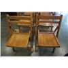 Image 2 : 6 VINTAGE ROMANIAN FOLDING CHAIRS