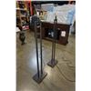 Image 2 : 2 MODERN BLACK METAL BRUSHED FLOOR LAMPS