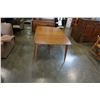 Image 1 : MCM STANLEY FURNITURE SOLID WALNUT DINING TABLE W/ JACKKNIFE LEAF, 2 EXTENTIONS, AND 6 LEATHER SEAT 