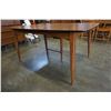 Image 2 : MCM STANLEY FURNITURE SOLID WALNUT DINING TABLE W/ JACKKNIFE LEAF, 2 EXTENTIONS, AND 6 LEATHER SEAT 