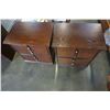 Image 2 : PAIR OF 2 DRAWER NIGHT STANDS