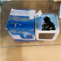 NEW FORT NIGHT LED GLOW IN THE DARK ALARM CLOCK - RETAIL $29.99
