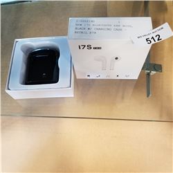 NEW I7S BLUETOOTH EAR BUDS, BLACK W/ CHARGING CASE - RETAIL $79