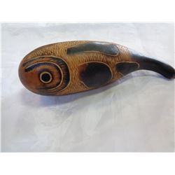 WOODEN FISH RATTLE