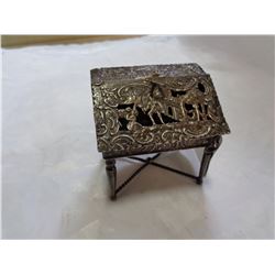 MARKED STERLING MINIATURE WRITING DESK