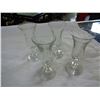 Image 2 : VINTAGE PRESSED GLASS SHOOTERS AND BUD VASE