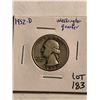 Image 1 : 1952 D Washington Silver Quarter Nice Early US Coin