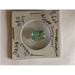 Rare 8.60 Carat HUGE AQUAMARINE Investment *GEM QUALITY* Emerald Cut