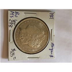 Beautiful 1921 P Morgan Silver Dollar Brilliant MS High Grade