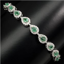 Natural Rich Green Emerald Bracelet