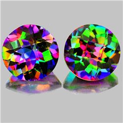 Natural Rainbow Mystic Topaz Pair 10.00 MM - Flawless