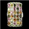 Image 3 : Natural Fancy Tourmaline Diopside 56.20 Ct Ring