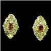 Image 1 : Natural Yellow Citrine & Peridot Earrings