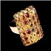 Image 3 : Natural Fancy Sapphire Chrome Diopside Ring
