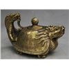 Image 8 : Antique Fengshui Brass  Dragon Turtle Tortoise Wine Pot