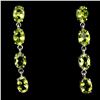 Image 1 : Natural Oval 7x5mm Top Rich Green Peridot Earrings