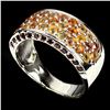 Image 1 : Natural  Fancy Sapphire Rhodolite Garnet Ring