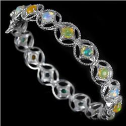 Stunning Natural Multi Color Opal Bracelet