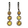 Image 1 : Natural Rich Yellow Citrine Earrings