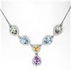 Image 1 : Natural Citrine Topaz & Amethyst Necklace