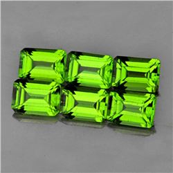 Natural AAA Green Peridot 7x5 MM 6 Pcs - FL