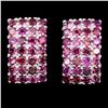 Image 1 : Natural Pink Raspberry Rhodolite Garnet Earrings