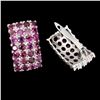 Image 2 : Natural Pink Raspberry Rhodolite Garnet Earrings