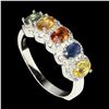 Image 2 : Natural  Fancy Color Sapphire Ring