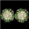 Image 1 : NATURAL AAA GREEN CHROME DIOPSIDE & PERIDOT Earrings