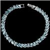 Image 1 : Natural SKY BLUE TOPAZ 85 Crats MARQUISE Bracelet