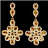 Image 1 : NATURAL AAA ORANGISH YELLOW CITRINE Earrings