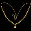 Image 2 : Natural Oval 11x9mm Top Rich Yellow Citrine Necklace