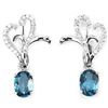 Image 1 : Natural London Blue Topaz Earrings