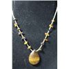 Image 1 : Natural Tiger Eye Gemstone Necklace
