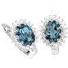 Image 1 : Natural LONDON BLUE TOPAZ Earrings