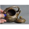 Image 8 : Old Chinese Bronze Crane Bat Peach Statue Teapot