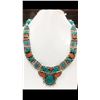 Image 1 : Tibet Hand Made Turquoise & Coral Necklace