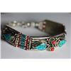 Image 1 : Tibet Hand Made Turquoise & Coral Bracelet